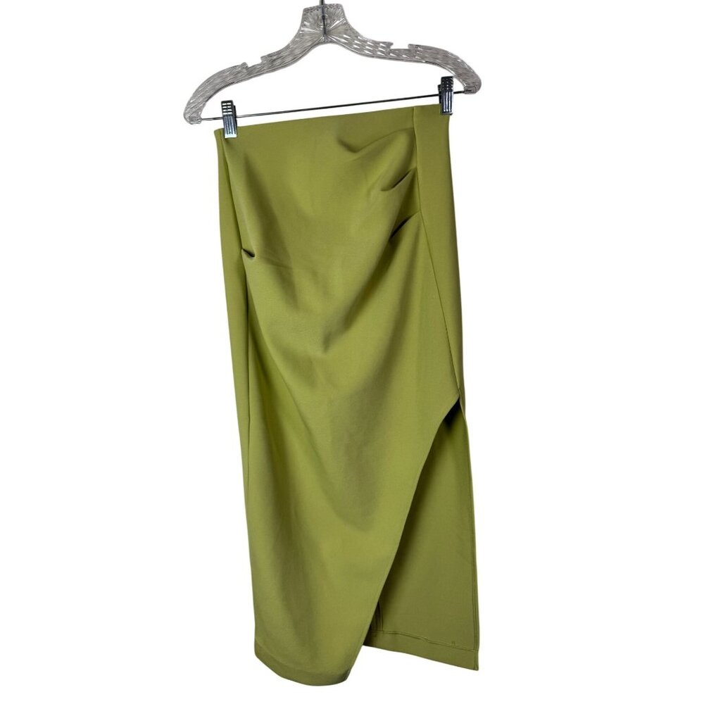 Love Bonito Green Ruched Midi Skirt Womens Size 4 Partyโ Event Wedding guest